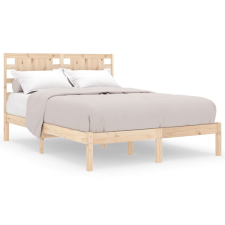 vidaXL tömör fa ágykeret 135 x 190 cm (4FT6 Double) (3104193) ágy és ágykellék