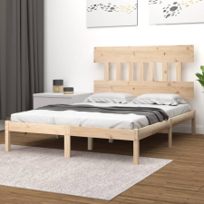 vidaXL tömör fa ágykeret 135x190 cm (4FT6 Double) ágy és ágykellék