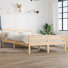 vidaXL tömör fa ágykeret 140 x 190 cm ágy és ágykellék