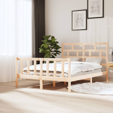 vidaXL tömör fa ágykeret 140 x 200 cm ágy és ágykellék