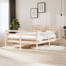 vidaXL tömör fa ágykeret 140 x 200 cm ágy és ágykellék