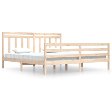 vidaXL tömör fa ágykeret 200 x 200 cm (3105335) ágy és ágykellék