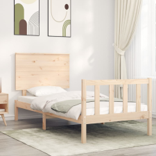 vidaXL tömör fa ágykeret fejtámlával 100 x 200 cm ágy és ágykellék