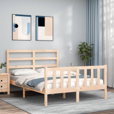 vidaXL tömör fa ágykeret fejtámlával 120 x 200 cm ágy és ágykellék