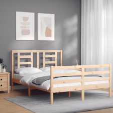 vidaXL tömör fa ágykeret fejtámlával 120 x 200 cm ágy és ágykellék