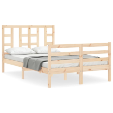 vidaXL tömör fa ágykeret fejtámlával 120 x 200 cm (3193916) ágy és ágykellék
