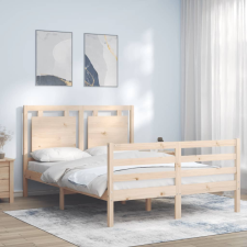 vidaXL tömör fa ágykeret fejtámlával 140 x 190 cm ágy és ágykellék
