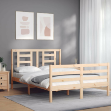 vidaXL tömör fa ágykeret fejtámlával 140 x 200 cm ágy és ágykellék