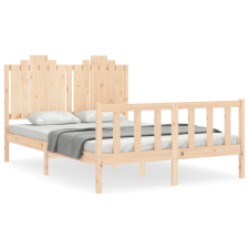 vidaXL tömör fa ágykeret fejtámlával 140 x 200 cm (3192296) ágy és ágykellék