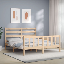 vidaXL tömör fa ágykeret fejtámlával 160 x 200 cm ágy és ágykellék