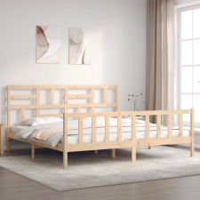 vidaXL tömör fa ágykeret fejtámlával 200 x 200 cm ágy és ágykellék