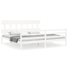vidaXL tömör fa ágykeret fejtámlával 200 x 200 cm (3195177) ágy és ágykellék