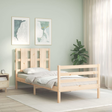 vidaXL tömör fa ágykeret fejtámlával (3FT Single) ágy és ágykellék