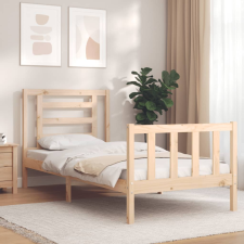 vidaXL tömör fa ágykeret fejtámlával (3FT Single) ágy és ágykellék