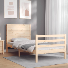 vidaXL tömör fa ágykeret fejtámlával 90 x 200 cm ágy és ágykellék