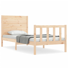vidaXL tömör fa ágykeret fejtámlával 90 x 200 cm (3192736) ágy és ágykellék