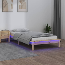 vidaXL tömör fa ágykeret LED-ekkel 100 x 200 cm ágy és ágykellék