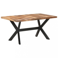 vidaXL Tömör fa étkezőasztal paliszander felülettel 160 x 80 x 75 cm bútor