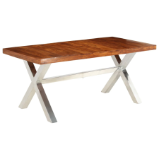 vidaXL tömör fa étkezőasztal paliszander felülettel 180 x 90 x 76 cm bútor