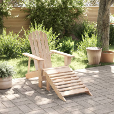 vidaXL tömör fenyőfa Adirondack szék zsámollyal kerti bútor