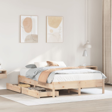vidaXL tömör fenyőfa ágy matrac nélkül 120 x 190 cm ágy és ágykellék