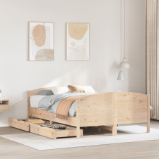 vidaXL tömör fenyőfa ágy matrac nélkül 120 x 190 cm ágy és ágykellék