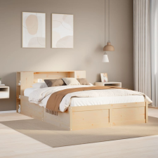 vidaXL tömör fenyőfa ágy matrac nélkül 120 x 190 cm ágy és ágykellék