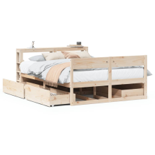 vidaXL tömör fenyőfa ágy matrac nélkül 120 x 190 cm (3306399) ágy és ágykellék