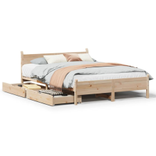 vidaXL tömör fenyőfa ágy matrac nélkül 120 x 190 cm (3309788) ágy és ágykellék