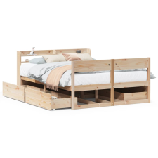 vidaXL tömör fenyőfa ágy matrac nélkül 135 x 190 cm (3307137) ágy és ágykellék