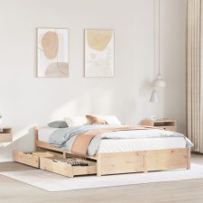 vidaXL tömör fenyőfa ágy matrac nélkül 140 x 200 cm ágy és ágykellék