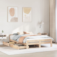 vidaXL tömör fenyőfa ágy matrac nélkül 150x200 cm ágy és ágykellék