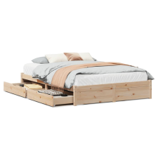 vidaXL tömör fenyőfa ágy matrac nélkül 150x200 cm (3301664) ágy és ágykellék