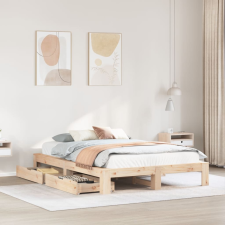 vidaXL tömör fenyőfa ágy matrac nélkül 160 x 200 cm ágy és ágykellék