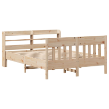 vidaXL tömör fenyőfa ágy matrac nélkül 160 x 200 cm (3306999) ágy és ágykellék