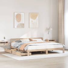 vidaXL tömör fenyőfa ágy matrac nélkül 180 x 200 cm ágy és ágykellék