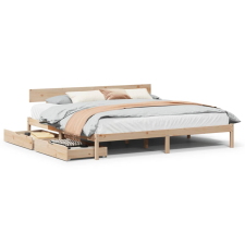 vidaXL tömör fenyőfa ágy matrac nélkül 180 x 200 cm (3301520) ágy és ágykellék
