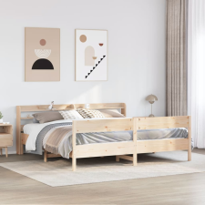 vidaXL tömör fenyőfa ágy matrac nélkül 200 x 200 cm ágy és ágykellék