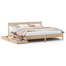 vidaXL tömör fenyőfa ágy matrac nélkül 200 x 200 cm (3301854) ágy és ágykellék