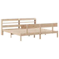 vidaXL tömör fenyőfa ágy matrac nélkül 200 x 200 cm (3306627) ágy és ágykellék