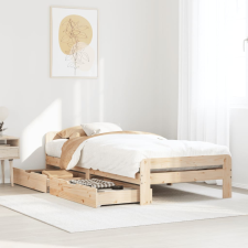 vidaXL tömör fenyőfa ágy matrac nélkül 75 x 190 cm ágy és ágykellék