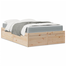 vidaXL tömör fenyőfa ágy matraccal 120 x 200 cm ágy és ágykellék