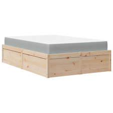 vidaXL tömör fenyőfa ágy matraccal 140 x 190 cm ágy és ágykellék