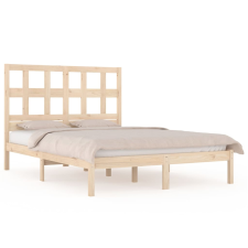 vidaXL tömör fenyőfa ágykeret 135 x 190 cm (4FT6 Double) (3104453) ágy és ágykellék