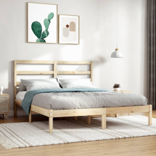 vidaXL tömör fenyőfa ágykeret 140 x 190 cm ágy és ágykellék
