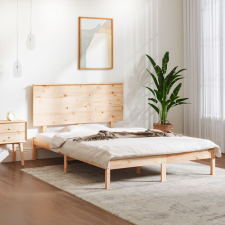 vidaXL tömör fenyőfa ágykeret 140 x 190 cm ágy és ágykellék