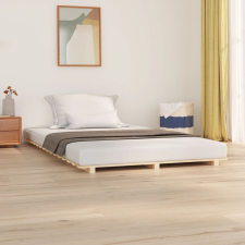 vidaXL tömör fenyőfa ágykeret 150 x 200 cm ágy és ágykellék