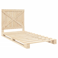 vidaXL tömör fenyőfa ágykeret fejtámlával 100 x 200 cm (3281569) ágy és ágykellék