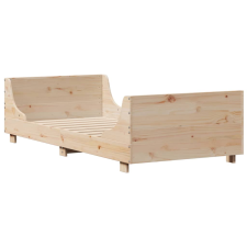 vidaXL tömör fenyőfa ágykeret fejtámlával 100 x 200 cm (850773) ágy és ágykellék