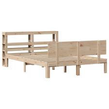 vidaXL tömör fenyőfa ágykeret fejtámlával 120 x 190 cm (3306074) ágy és ágykellék